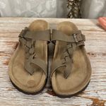 Cushionare Cushionaire Libby Taupe Braided Slip-On Sandals Women’s 8M Suede Footbed Comfort Photo 7