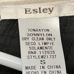 Esley  anthropologie blouse size small floral embroidered gauzy flutter sleeve Photo 8