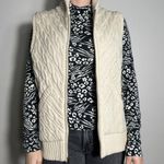 Eddie Bauer MADE IN USA Cream Knit Cottagecore Vest Size XL Photo 0