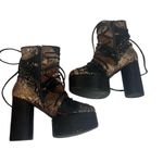 Jeffrey Campbell  Belarius Vegan
Leather platform Boot animal print Sz 6 Photo 4