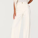 DL1961  Hepburn Wide Leg High Rise Vintage 31" Jeans in Eggshell Size 28 Photo 0