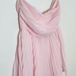 Lulus  Pink Tiered Strapless Maxi Dress NWT Size XS Pink Wedding Guest Dress Photo 2