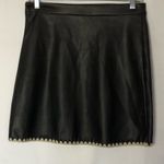 ZARA  black faux leather mini skirt size medium Photo 1
