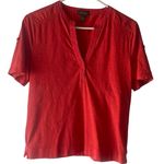 LRL Lauren Jeans Co. Ralph Lauren Medium Red Cotton Short Sleeve Shirt Photo 0