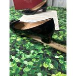 Salvatore Ferragamo Black Patent Leather Chunky Kitten Heels Pumps size 10 AA Photo 10