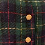 Liz Claiborne Vintage Liz Sport Vest Womens 8 M Green Plaid 5 Button Tartan Lined Scottish Photo 1