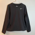 Nike Swoosh Softball Women Small Long-Sleeve Fleece Lined Pullover Warm Black Photo 0