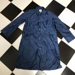 Vintage Aqua Skeen Long Lightweight Parka Raincoat Navy Blue size Petite Medium Photo 0