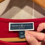 Karen Scott Cute striped cotton blend Normcore button shoulder accent pocket top Photo 3