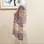 prAna  Pastel Print Organic Cotton V-neck Semi Sheer T-shirt Top Medium M Photo 3