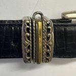 Brighton  Women’s Black Textured Adjustable Belt with Two Tone Buckle- Medium Photo 6