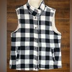 Risen Flannel Vest With Sherpa Liner Medium Black‎ And White Black Photo 0