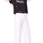 MOTHER Denim Mother Roller Crop Fray Jeans In Glass Slipper Photo 0