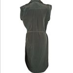 A Byer A. Byer Olive Green Studded‎ Collar Button Down Dress Size M Photo 3