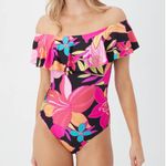 Trina Turk New! Trina Turk Solar Floral Off The Shoulder Ruffle One Piece Swimsuit Photo 1