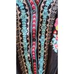 Andrée NWT Andree Women Black long sleeve floral embroidered Blouse size L low high Photo 7