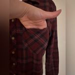 Thread and Supply Burgundy, Purple & Blue Plaid Button Down Collard Shirt … Photo 1