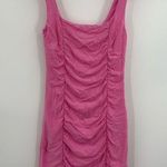 Aritzia  Wilfred Pink Mini Ruched Party Rushing Lydia Barbie Dress Size Xs Photo 0