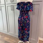 Parker Womens Janice Colorful Tropical Off Shoulder Wide Leg Cropped Jumpsuit Photo 3