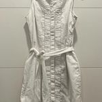 Banana Republic NWOT White  Cotton Sleeveless Shirt Dress Size 6 Photo 2