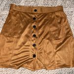 SheIn Button Front Suede Straight Skirt Photo 0