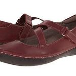 Vionic  Judith Mary Jane Shoes Leather Hook & Eye Strap Strappy Round Toe Red 9 Photo 0
