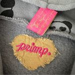 Rare Vintage Y2K PRIMP Gray Panda Print Hoodie Zip Up Sweatshirt Women’s Small Photo 1