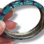 Boutique Womens Bangle Cuff Bracelet Fashion Jewelry Shades of Blue Teal Photo 3