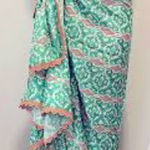 Naudic Apollo Print Sarong Skirt in Opal Green NWT Orange Size undefined Photo 0