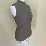 Magaschoni   women’s Gray Sleeveless Turtleneck Sweater size M Photo 4