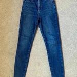 American Eagle blue super high rise jeggings jeans in size 0 short Photo 0