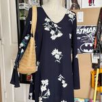 Aqua Dresses Blue Floral Bell Sleeve Mini Dress Photo 4