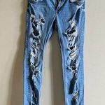 ZARA  WOMEN PREMIUM DENIM DISTRESSED ANKLE JEANS RIPPED‎ LIGHT WASH SIZE 4 Photo 0