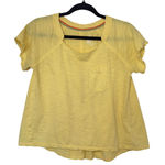 Pilcro  XS Yellow Breezy Split Back Tee Cotton Photo 0