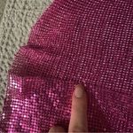 8 Other Reasons  Revolve Hot Pink Chainmail Mini Fringe Dress SZ S/M Photo 6