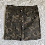 Button Camo Army Green Pockets Skirt Size L Photo 0