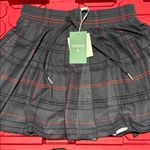 Halara NWT  Gray and Red Plaid Skater Skirt size S 2 in 1. Sheer with/shorts. Photo 0