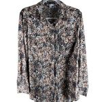 Ophelia Roe Womens Tops Size L Chiffon Animal Print Button Front Shirt Photo 0