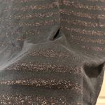 Gap  Women M Black Metallic Stripe 3/4 Sleeve Crew Neck Top Shirt Neutral Classic Photo 1