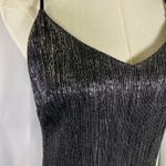 Bar III  Women's Metallic Midi Dress Sleeveless Evening Cocktail Party Black‎ M Photo 1