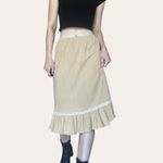 Y2k vintage boho cottagecore midi skirt Large Tan Photo 2
