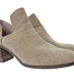 Lucky Brand Powe Suede Bootie Wood Heel Zipper Back Sz 9.5 Photo 0