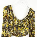 Urban Outfitters NEW Elowen Floral Cropped Blouse M Photo 3