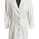 Old Navy Vintage  Peacoat Coat Wool Blend Ivory Women's Size Large Photo 0