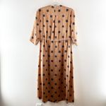 Nic+Zoe Street Seen 3/4 Sleeve Tie Waist Midi Bengal Shirt Dress Brown Small Photo 4