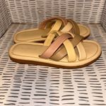 Madewell The Leeandra Slide Sandals Buttered Scone Multi Leather Crisscross 8.5 Photo 3