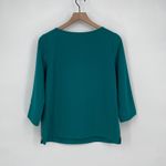 The Limited Teal Green 3/4 Sleeve Boat Neck Top Size S Photo 4