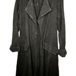 On Fire Vintage Red Balls  Black Long Coat Photo 0