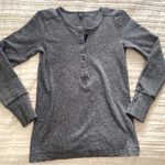 J.Crew  Cotton Charcoal Gray Henley Knit Pullover Top XXS Photo 0