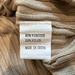 LIENRIDY Women's Tan Cardigan Sweater Size XL Ribbed Preppy Classic Minimalist Brown Photo 6